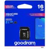 Pamäťová karta GOODRAM microSD SD 16GB CLASS 10 UHS I 100MB/s s adaptérom Pamäťová karta GOODRAM microSD SD 16GB CLASS 10 UHS I 100MB/s s adaptérom