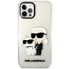 Karl Lagerfeld IML Glitter Karl and Choupette NFT Zadné iPhone 12/12 Transparent