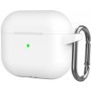 AppleKing silikónový ochranný obal s karabínou pre AirPods 3 - biely - možnosť vrátiť tovar ZADARMO do 30tich dní AppleKing silikónový ochranný obal s karabínou pre AirPods 3 - biely - možnosť vrátiť tovar ZADARMO do 30tich dní