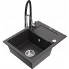 Jednokomorový granitový drez Mexen Enzo čierny Jednokomorový granitový drez Mexen Enzo čierny