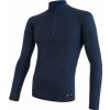 Pánske tričko dl.rukáv zips SENSOR MERINO DF deep blue XXL Pánske tričko dl.rukáv zips SENSOR MERINO DF deep blue XXL