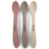 Filibabba Trojbalenie silikónových lyžičiek na kŔmenie - rose mix