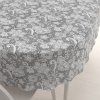 Biante Bavlnený oválny obrus Sandra SA-550 Biela krajka na sivom 120x200 cm Biante Bavlnený oválny obrus Sandra SA-550 Biela krajka na sivom 120x200 cm