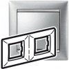Legrand Valena dvojitý rám z brúseného hliníka 770332 Legrand Valena dvojitý rám z brúseného hliníka 770332