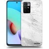 Picasee silikónový čierny obal pre Xiaomi Redmi 10 - White marble Picasee silikónový čierny obal pre Xiaomi Redmi 10 - White marble