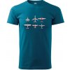Lietadlo modelár pánske tričko petrolejové Lietadlo modelár pánske tričko petrolejové