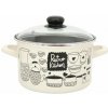 Metalac Hluboký kónický smaltovaný hrnec s poklicí Retro Kitchen 16 cm 2 l D2-16-37 Metalac Hluboký kónický smaltovaný hrnec s poklicí Retro Kitchen 16 cm 2 l D2-16-37