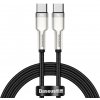 Baseus CATJK-C01 Cafule Kovový datový USB Typ C - USB Typ C 100 W (20 V / 5 A), 1m, černý Baseus CATJK-C01 Cafule Kovový datový USB Typ C - USB Typ C 100 W (20 V / 5 A), 1m, černý