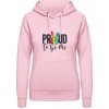 Dúhová mikina s Nápisom Proud to be me bábätkovská ružová