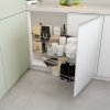 SLEPÝ ROH, KOMFORT, ANTRACIT, KOŠE CELODRÔTENÉ, CHRÓM, PRAVÝ, 850-940x530x590MM SLEPÝ ROH, KOMFORT, ANTRACIT, KOŠE CELODRÔTENÉ, CHRÓM, PRAVÝ, 850-940x530x590MM