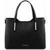 Kožená shopper kabelka Olimpia Tuscany Leather Farba: Čierna Kožená shopper kabelka Olimpia Tuscany Leather Farba: Čierna