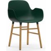 Normann Copenhagen Stolička Form Armchair – zelená/dub Normann Copenhagen Stolička Form Armchair – zelená/dub
