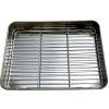 Grilovací plech na pečenie s mriežkou, 31x24x5cm Grilovací plech na pečenie s mriežkou, 31x24x5cm