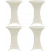 vidaXL Obrusy na stojaci stôl 4 ks krémové 70cm naťahovacie vidaXL Obrusy na stojaci stôl 4 ks krémové 70cm naťahovacie