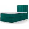 Wilsondo Čalúnená boxspingová jednolôžková posteľ Lamella mini 90x200 - smaragdová Wilsondo Čalúnená boxspingová jednolôžková posteľ Lamella mini 90x200 - smaragdová