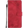 Peňaženkové puzdro Embossing Pattern Square červené – Infinix Note 12 Pro 5G Peňaženkové puzdro Embossing Pattern Square červené – Infinix Note 12 Pro 5G