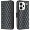 Peňaženkové puzdro Diamond Lattice na Xiaomi Redmi Note 13 Pro+ - Čierna Peňaženkové puzdro Diamond Lattice na Xiaomi Redmi Note 13 Pro+ - Čierna