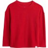 Detské tričko GAP, V-LS COZY WAFFLE CREW Červená, 5Y Detské tričko GAP, V-LS COZY WAFFLE CREW Červená, 5Y