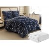 Textilomanie Sada mikroplyšových obliečok STARLIGHT tmavomodré + plachta mikroplyš SOFT 90x200 cm biela, jednolôžko Textilomanie Sada mikroplyšových obliečok STARLIGHT tmavomodré + plachta mikroplyš SOFT 90x200 cm biela, jednolôžko