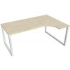 Hobis Pracovný stôl UNI O, ergo, ľavý, 180x75,5x120 cm, agát/biela Hobis Pracovný stôl UNI O, ergo, ľavý, 180x75,5x120 cm, agát/biela
