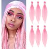 Vlasové príčesky KANEKALON 6 ks - ružové Vlasové príčesky KANEKALON 6 ks - ružové