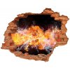 Diera 3D fototapeta na stenu Oheň proti vode 90x70 cm Diera 3D fototapeta na stenu Oheň proti vode 90x70 cm
