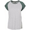 Dámske tričko Urban Classics Contrast Raglan - šedé XS Dámske tričko Urban Classics Contrast Raglan - šedé XS