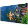 Skleneny obraz Hory mestečko noc jazero 100x50 cm Skleneny obraz Hory mestečko noc jazero 100x50 cm