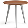 Konferenčný stôl PRIMO VIBE, priemer 80 cm, sivostrieborná podnož, čerešňa Konferenčný stôl PRIMO VIBE, priemer 80 cm, sivostrieborná podnož, čerešňa