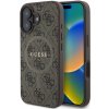 Guess PU Leather 4G Colored Ring MagSafe kryt pre iPhone 16, hnedý 57983122222