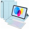 Puzdro s klávesnicou pre Apple iPad 10.9 10 GEN 2022, podsvietené, TPU PU Puzdro s klávesnicou pre Apple iPad 10.9 10 GEN 2022, podsvietené, TPU PU
