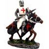 Model Jazdec templár - hnedý-biely Model Jazdec templár - hnedý-biely