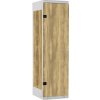 Tritón Pardubice, spol. s r. o. TRITON šatníková skriňa 1-dverová kov-lamino T1525, šedá - dub Baroque Gold Tritón Pardubice, spol. s r. o. TRITON šatníková skriňa 1-dverová kov-lamino T1525, šedá - dub Baroque Gold