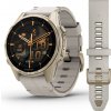 Garmin Fenix 8 AMOLED 43mm Sapphire Gold/Gray Leather Strap 010-02903-40