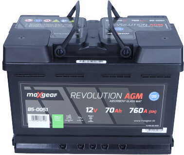 MaXgear Revolution AGM 12V 70Ah 760A 85-0051