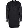 Karl Lagerfeld Krátke šaty FABRIC MIX SWEATDRESS Čierna Karl Lagerfeld Krátke šaty FABRIC MIX SWEATDRESS Čierna