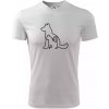 Mačkopes - Pánske tričko Fantasy športové - XL ( Biela ) Mačkopes - Pánske tričko Fantasy športové - XL ( Biela )