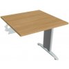 Rokovací stôl Flex, 80x75,5x80 cm, dub/kov Hobis Rokovací stôl Flex, 80x75,5x80 cm, dub/kov Hobis