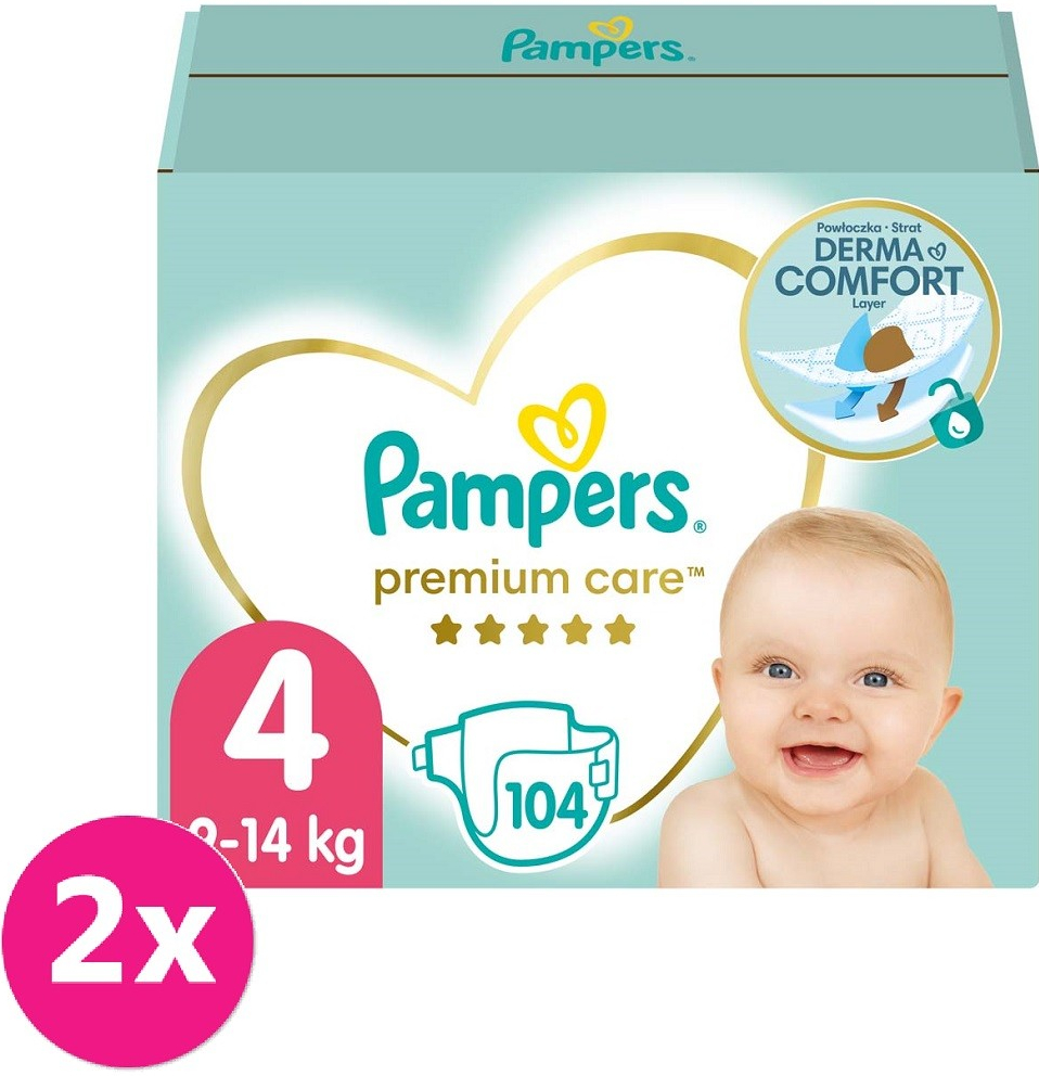 Pampers Premium Care 4 2 x 104 ks