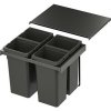 VS ENVI Flex Pro Systém na třídění odpadu KŠ 600 mm, 4 × 12,5 litrů, lávová VS ENVI Flex Pro Systém na třídění odpadu KŠ 600 mm, 4 × 12,5 litrů, lávová