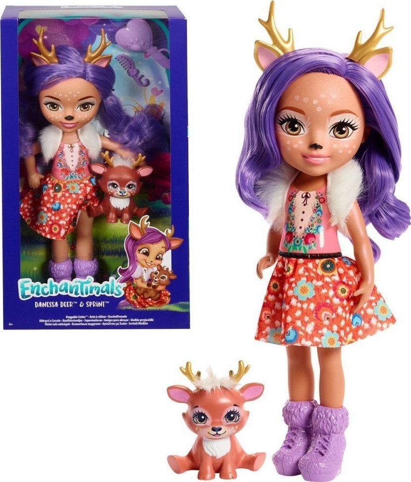 Mattel Enchantimals Danessa Deer 30 cm bábika s jeleňom Sprintom