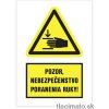 Nálepky pozor, nebezpečenstvo poranenia ruky A6 100 ks Nálepky pozor, nebezpečenstvo poranenia ruky A6 100 ks