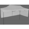Expodom Párty stan 3x6m – oceľový, 2 bočné plachty, Sivá / antracitová Expodom Párty stan 3x6m – oceľový, 2 bočné plachty, Sivá / antracitová