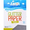 Dekoračný papier A4 Glitter čierny 250 g, sada 10 ks Dekoračný papier A4 Glitter čierny 250 g, sada 10 ks