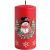 Sviečka SNEHULÁK/VLOČKY VALEC vianočný d7x14cm Sviečka SNEHULÁK/VLOČKY VALEC vianočný d7x14cm