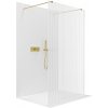 CERANO - Sprchová zástena Walk-in Onyx Duo Ľ/P - 8 mm - hranatá vzpera - zlatá kartáčovaná, ryhované sklo - 130x200 cm CERANO - Sprchová zástena Walk-in Onyx Duo Ľ/P - 8 mm - hranatá vzpera - zlatá kartáčovaná, ryhované sklo - 130x200 cm