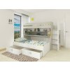 TRS-SPAIN Poschodová posteľ s písacím stolom Bo10 - cascina, biela TRS-SPAIN Poschodová posteľ s písacím stolom Bo10 - cascina, biela