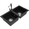 MEXEN/S MEXEN/S - Mario granitový drez 2-bowly vrátane batérie Rita, čierny 6504-77-670300-00 MEXEN/S MEXEN/S - Mario granitový drez 2-bowly vrátane batérie Rita, čierny 6504-77-670300-00