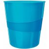 Odpadkový kôš Leitz WOW, plastový, 15 l, modrý Odpadkový kôš Leitz WOW, plastový, 15 l, modrý