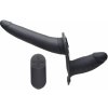 Strap U Pegger Beginner Vibrating Double Dildo + Harness Black Strap U Pegger Beginner Vibrating Double Dildo + Harness Black